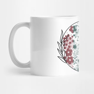 Multicoloured Floral design illustration pattern Mug